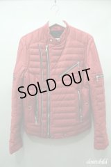 【SALE】BALMAIN ジャケット.BHR BLOUSON RIDERS /レッド/M O-21-01-08-001-Wr-ou-YM-ZT-M015