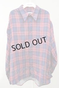 【SALE】MILKBOY シャツ.CHECKED GAUZE /レッド/F T-21-11-30-009-MI-sh-KN-OS