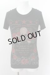 【SALE】Roen Tシャツ.LOVE AND HATE /ブラック/44 O-22-07-31-052-Ro-ts-YM-ZT374