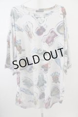 【SALE】TRAVAS TOKYO Tシャツ.Acrylic art round hem BIG T-23-05-09-020-TR-ts-YM-ZT161