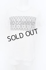 【WINTERセール】NO COMMENT PARIS Tシャツ.モノグラム /ホワイト/EU L O-23-05-12-005-NO-ts-YM-ZT135