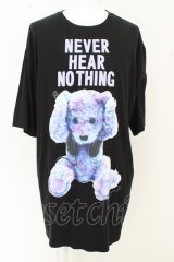【SALE】MILK BOY Tシャツ.NEVER HEAR BEAR TEE /ブラック/ O-23-06-24-011-MI-ts-YM-ZT375