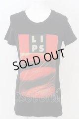 LGB / HSC/M【メンズ1】　LIPS Tシャツ 1 ブラック O-24-04-26-021-LG-ts-YM-ZT483