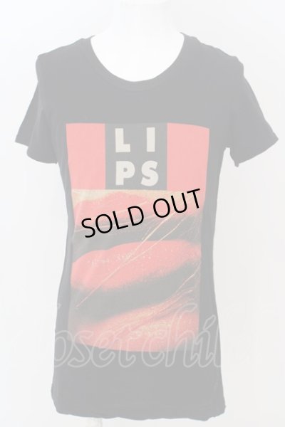 画像1: LGB / HSC/M【メンズ1】　LIPS Tシャツ 1 ブラック O-24-04-26-021-LG-ts-YM-ZT483