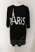 画像1: unrelaxing / PARISプリントオーバーサイズTシャツ F ブラック O-24-05-26-033-un-to-YM-OS (1)