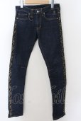 画像1: Roen Jeans / サイドレオパードラインデニムスキニーパンツ 28 インディゴ O-24-06-06-051-Ro-pa-YM-ZT390 (1)