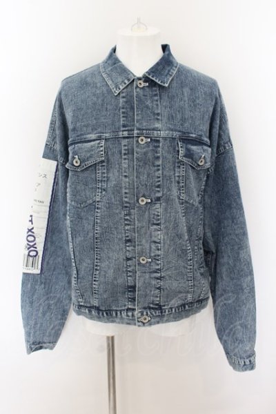 画像1: 【サマーセール】AFYF（rovtski） / バックパッチ オーバーサイズDENIM　Gジャン F インディゴ O-24-06-15-004-AF-ou-YM-ZT273