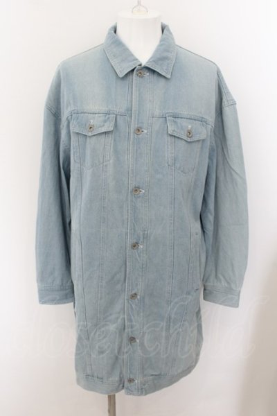 画像1: 【サマーセール】AFYF（rovtski） / バックパッチ LONG DENIM　Gジャン F ライトインディゴ O-24-06-15-045-AF-ou-YM-ZT254