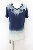 画像1: KMRii / Magnolia Gradation　Tシャツ 2 ブルー O-24-06-15-003-KM-ts-YM-OS (1)