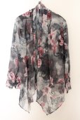 画像1: CIVARIZE / シースルー花柄シフォントッパーカーディガン 46 グレー O-24-06-17-004-CI-to-YM-OS (1)