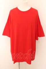 unrelaxing / スーパーBIGプリント Tシャツ XL レッド O-24-06-23-026-un-ts-YM-OS