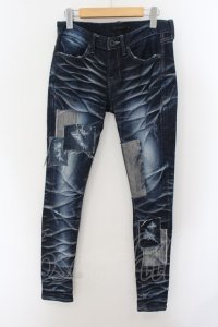 【セール】CIVARIZE / Patientリペア加工スキニーデニムパンツ 42 インディゴ O-24-06-27-131-CI-pa-YM-ZT009