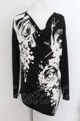 画像1: CIVARIZE / Disturbiaジップ付ドレープ総柄カットソー 46 ブラック O-24-07-05-029-CI-to-YM-OS (1)