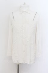 CIVARIZE / Admireレースデザインシャツ 46 ホワイト O-24-07-05-057-CI-sh-YM-OS