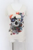 画像1: CIVARIZE / Ugly サイドギャザースカルギャザーアイス゛Tシャツ 44 ホワイト O-24-07-05-061-CI-ts-YM-OS (1)