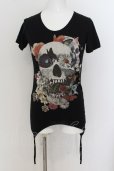 画像1: CIVARIZE / Ugly サイドギャザースカルギャザーアイス゛Tシャツ 44 ブラック O-24-07-05-064-CI-ts-YM-OS (1)