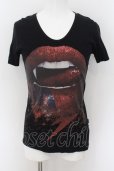 画像1: CIVARIZE / ShameヴァンパイアリップTシャツ 46 ブラック O-24-07-21-019-CI-ts-YM-OS (1)