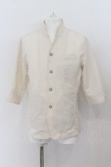 BUFFALO BOBS / COZZA SHIRT(コッザ シャツ)イタリアンカラーシャツジャケット 2-3 ホワイト O-24-07-23-002-BU-sh-YM-OS