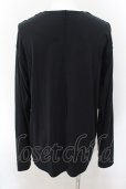 画像2: ATTACHMENT / 80/2 ピマコットンジャージレイヤード L/S カットソー 2 ブラックｘホワイト O-24-10-24-004-AT-to-YM-ZT222 (2)