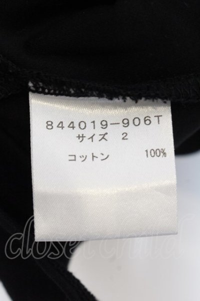 画像3: NO ID. / CパールヴァティシルケットスムースVネックTシャツ 2 ブラック O-24-10-24-056-NO-ts-YM-OS