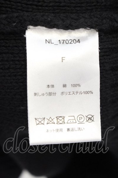 画像3: NIL DUE / NIL UN TOKYO / EMBROIDERY KNIT HOODIE パーカー F ブラック O-24-10-24-009-NI-ja-YM-ZT237