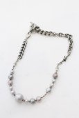 画像2: gunda / DIGITAL NECKLACE/B ネックレス  シルバーｘホワイト O-24-10-24-085-gu-ac-YM-OS (2)