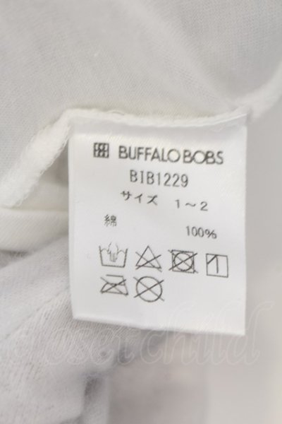 画像3: BUFFALO BOBS / STELLAラメプリントVネックTシャツ 1-2 ホワイトｘブルー O-24-07-26-047-BU-ts-YM-ZT109