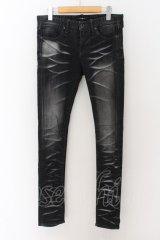 CIVARIZE / パールバインダー加工ストレッチスキニーデニムパンツ 44 ブラック O-24-07-31-086-CI-pa-YM-ZT063