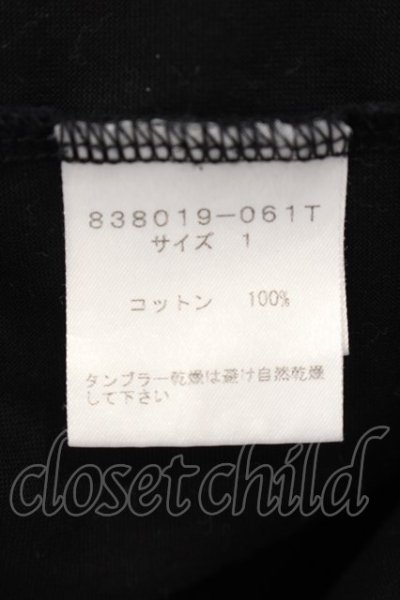 画像3: NO ID. / スムースVネックTシャツ 1 ブラック O-24-08-11-003-NO-ts-YM-ZT064