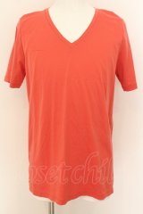 NO ID. / スムースVネックTシャツ 1 オレンジ O-24-08-11-020-NO-ts-YM-ZT108