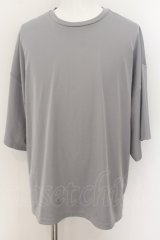 NO ID. / ドロップショルダードレープBIG Tシャツ ONE グレー O-24-08-11-021-NO-ts-YM-ZT107