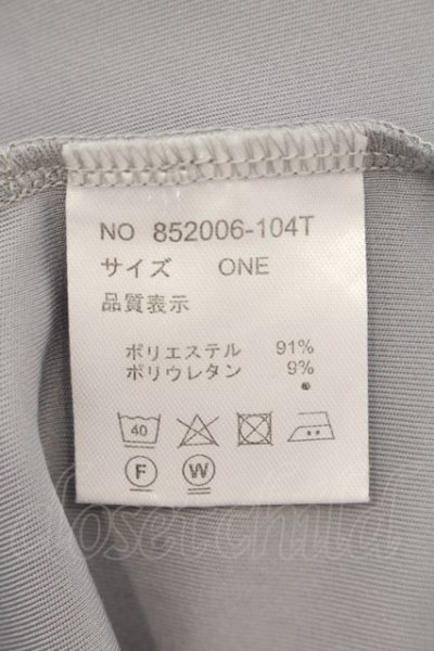 画像3: NO ID. / ドロップショルダードレープBIG Tシャツ ONE グレー O-24-08-11-021-NO-ts-YM-ZT107