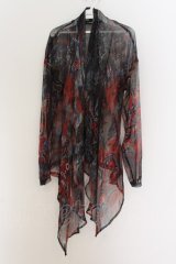 CIVARIZE / Phenomenon 2WAY シフォン長袖トッパ-ロングカーディガン 44 レッド O-24-08-14-026-CI-to-YM-OS