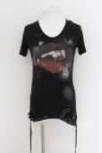 画像1: CIVARIZE / Upheaval サイドギャザーリップTシャツ 46 ブラック O-24-08-14-051-CI-ts-YM-OS (1)