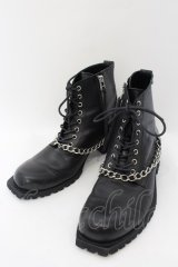 CIVARIZE / Amazing チェーン付きレースアップブーツ 43（26.5〜27cm） ブラック O-24-08-14-072-CI-sho-YM-ZT4000