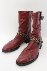 CIVARIZE / Revolverレオパードベルテッドエンジニアブーツ 43(26.5〜27cm) ワイン O-24-08-14-073-CI-sho-YM-ZT5000