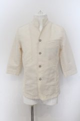 BUFFALO BOBS / COZZA SHIRT(コッザ シャツ)イタリアンカラーシャツジャケット 1-2 ホワイト O-24-08-25-026-BU-sh-YM-ZT130