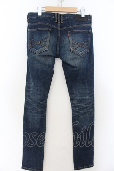 画像2: Roen Jeans / レオパードラインペインティングスキニーデニムパンツ 30 インディゴ O-24-08-29-100-Ro-pa-YM-ZT252