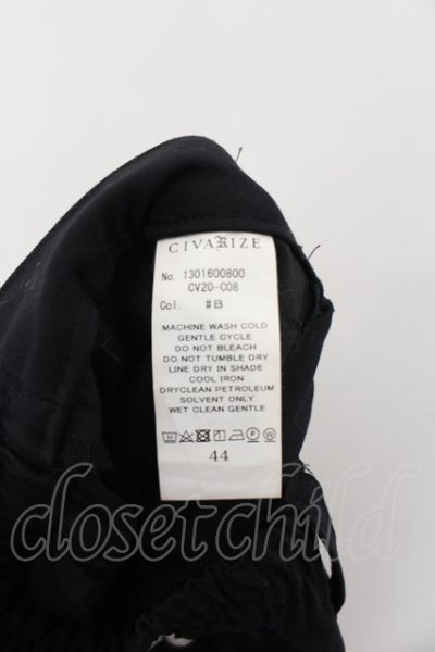 画像4: CIVARIZE / Clarityマチ付きZIPワイドパンツ 44 ブラック O-24-08-29-104-CI-pa-YM-ZT171