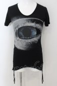 画像1: CIVARIZE / Determine サイドギャザーアイズTシャツ 44 ブラック O-24-08-29-015-CI-ts-YM-OS (1)