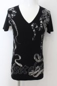 画像1: CIVARIZE / Venom スネークプリントTシャツ 46 ブラック O-24-08-29-017-CI-ts-YM-OS (1)