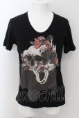 画像1: CIVARIZE / 4色分解ドレススカルTシャツ 44 ブラック O-24-08-29-029-CI-ts-YM-OS (1)