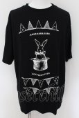 画像1: MARDIGRAS(SADS清春) / mardigras RABBIT　Tシャツ F ブラック O-24-08-29-037-MA-ts-YM-ZT175 (1)