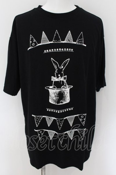 画像1: MARDIGRAS(SADS清春) / mardigras RABBIT　Tシャツ F ブラック O-24-08-29-037-MA-ts-YM-ZT175