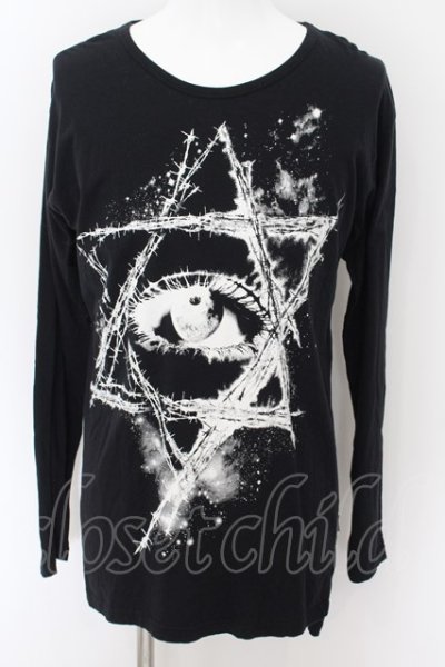 画像1: CIVARIZE / Deep 加工無地V-Neck6分カットソー 46 ブラック O-24-09-02-037-CI-to-YM-OS