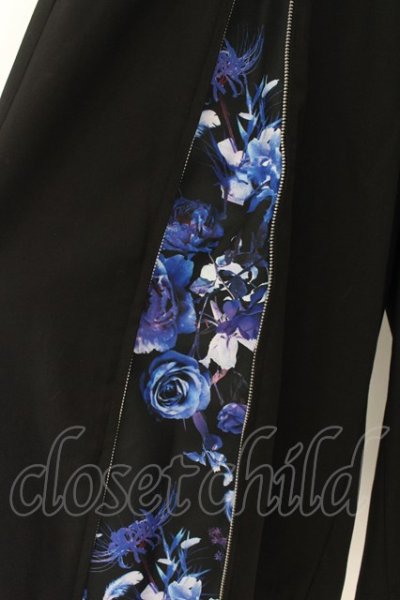 画像2: CIVARIZE / Detectフラワー柄マチ付ジップワイドパンツ 46 ブラックｘ O-24-09-07-087-CI-pa-YM-ZT160