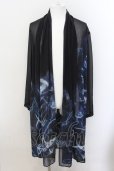 画像1: CIVARIZE / スモークプリントシフォンカーディガン  ブラックｘブルー O-24-09-07-012-CI-to-YM-OS (1)