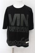 画像1: MARDIGRAS(SADS清春) / VINNY BEACH LYRIC POEM Tシャツ L ブラック O-24-09-24-041-MA-ts-YM-ZT431 (1)