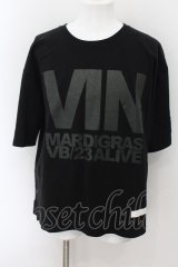 【WINTERセール】MARDIGRAS(SADS清春) / VINNY BEACH LYRIC POEM Tシャツ L ブラック O-24-09-24-041-MA-ts-YM-ZT216