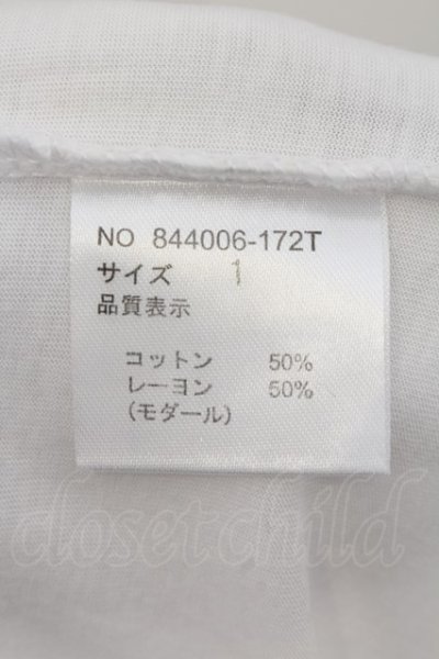 画像3: NO ID. / メッセージプリントV/N-Tシャツ 1 ホワイト O-24-09-26-059-NO-ts-YM-ZT0929B